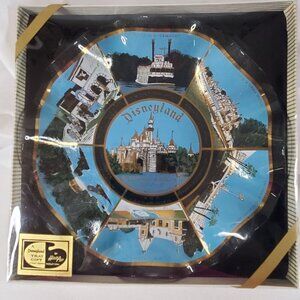 NIB VTG 1970s Walt Disney World Glass Fluted Edge Bowl Ashtray/Souvenir NOS